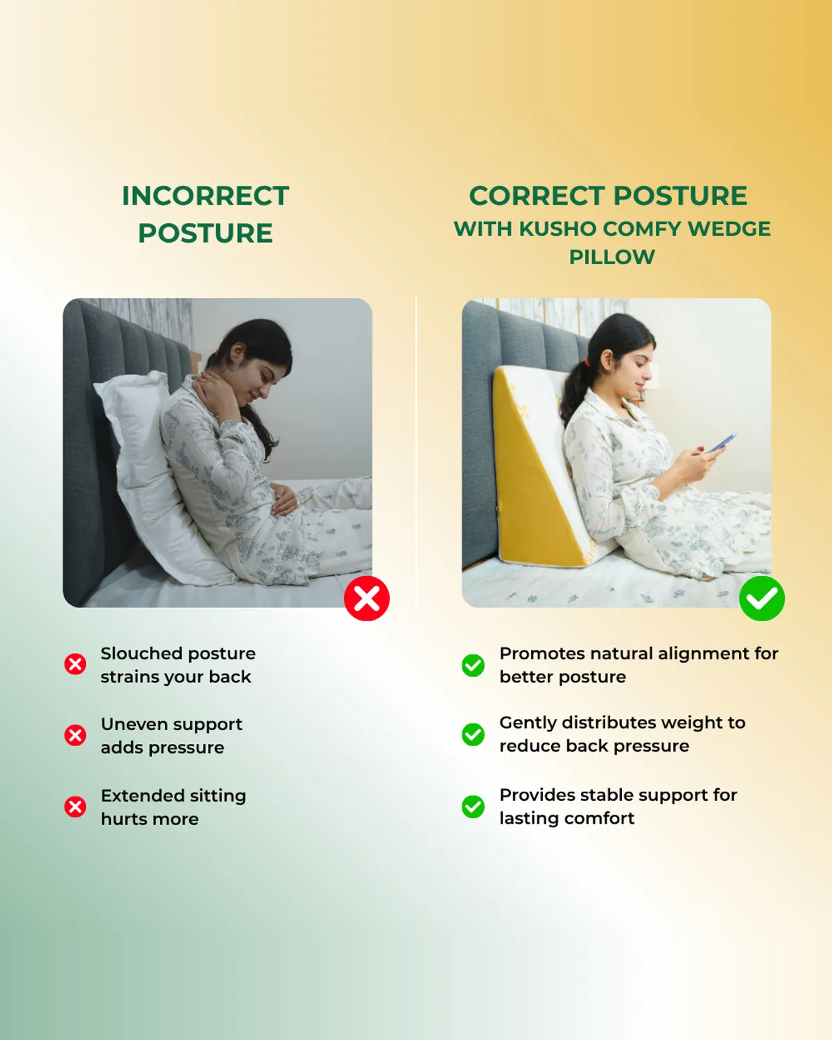 Kusho Comfy Wedge Pillow