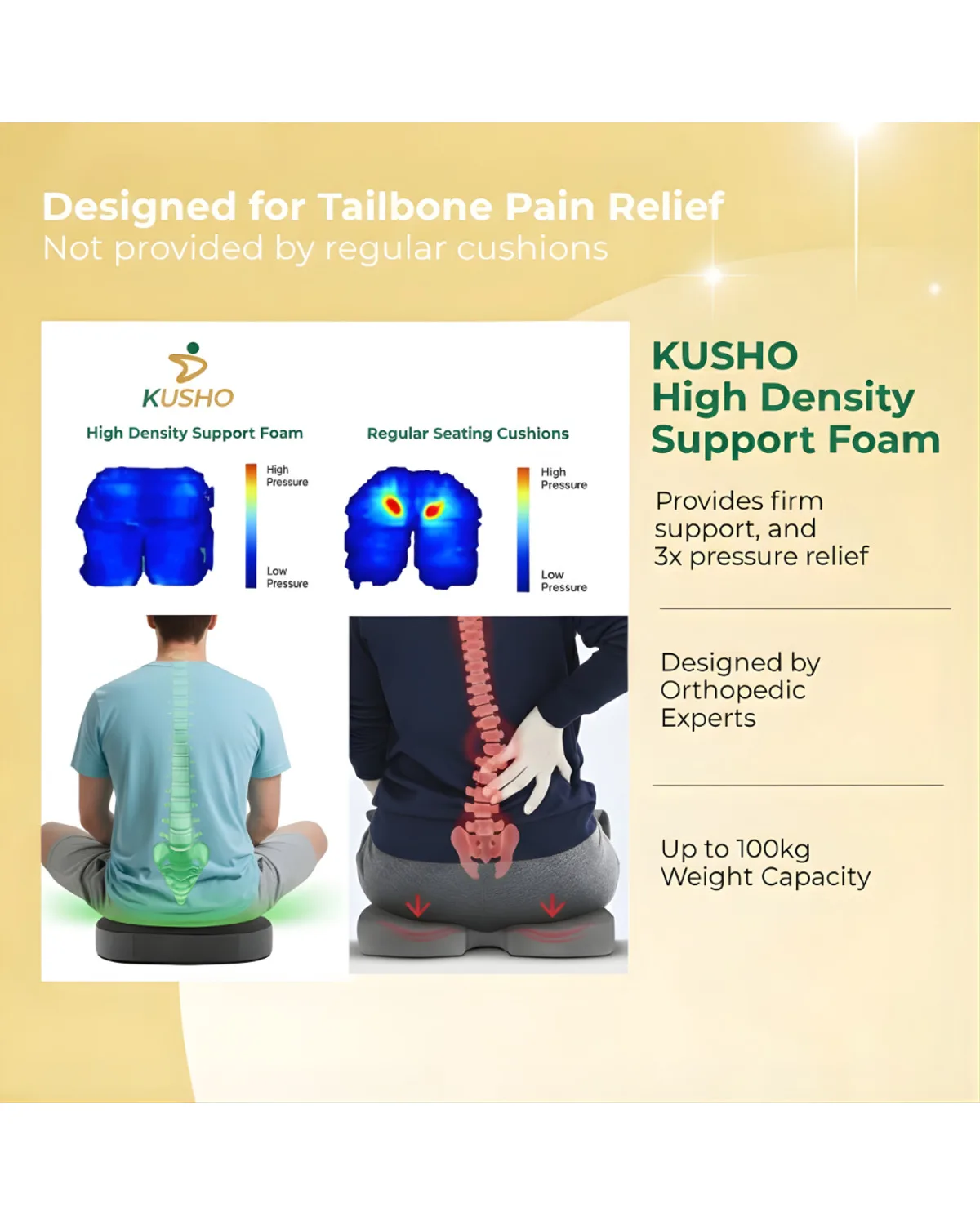 Kusho Tailbone Support Cushion