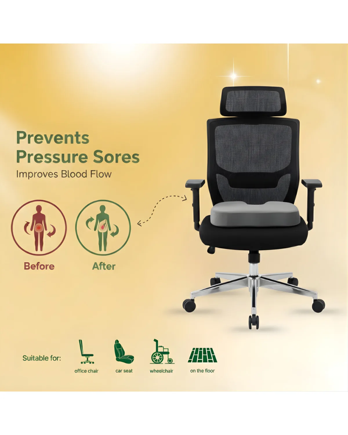 Kusho Tailbone Support Cushion