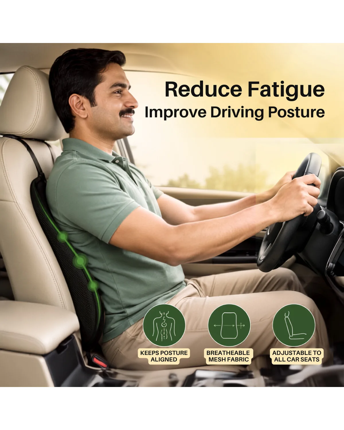 Kusho Car Spine Rest Cushion
